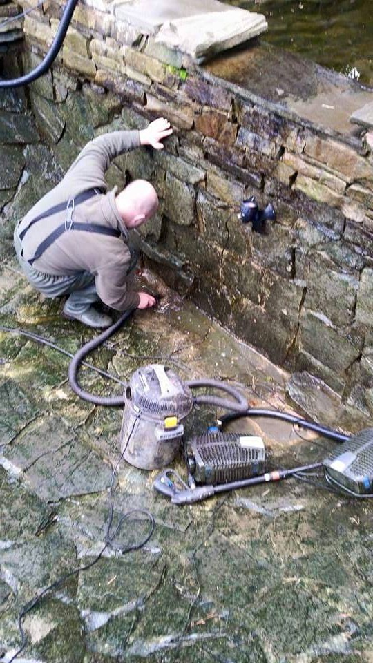 Large Stone Pond Clean